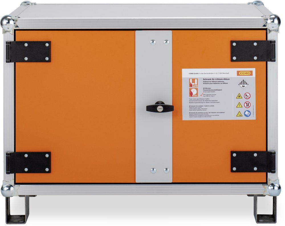 Akku-Lagerschrank CEMO lockEX 2.0 – 8/5 mit Stellfüssen