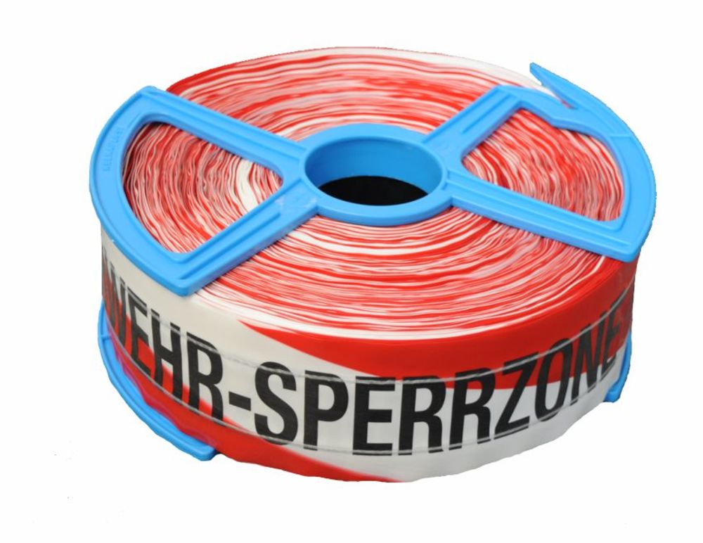 Absperrband “Feuerwehr-Sperrzone” 250 m auf Kunststoffspule