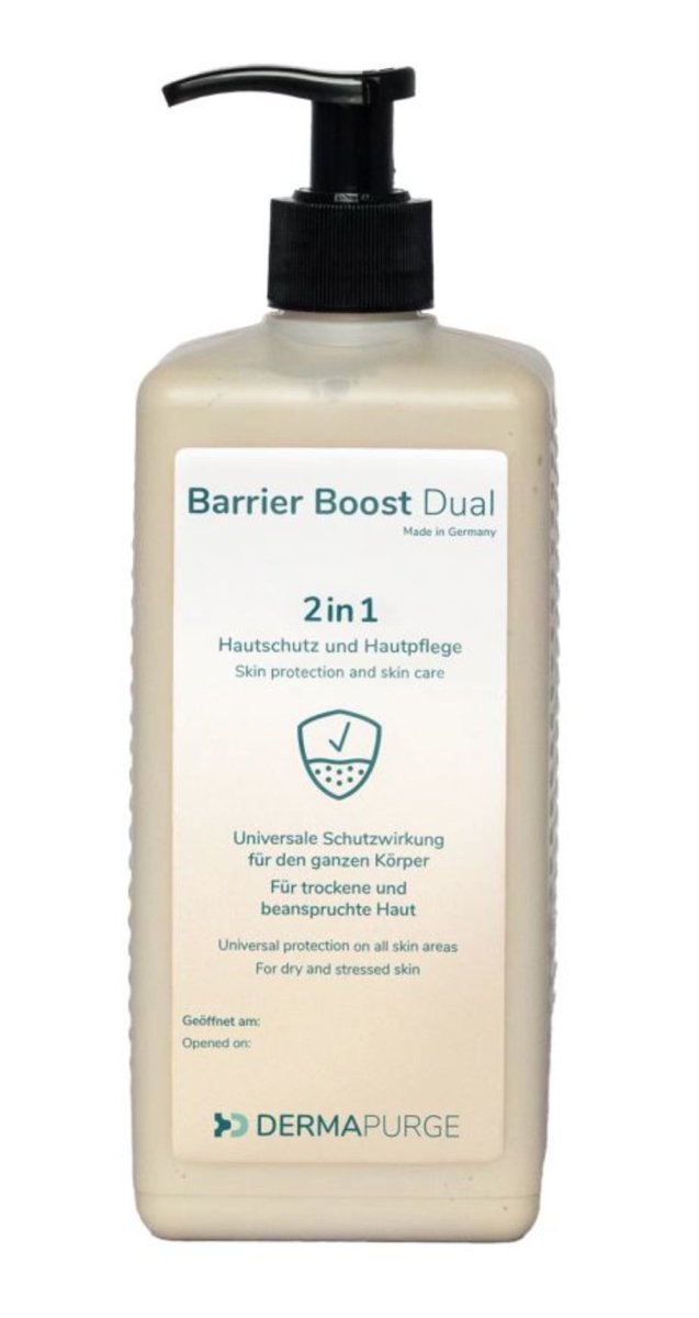 Schutz- und Pflegecreme BarrierBoost Dual by DermaPurge – 500ml in Pumpspender