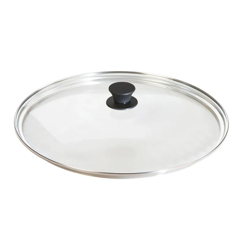 Στρογγυλό Γυάλινο Καπάκι 38.1 εκ. για Μαντεμένιο Τηγάνι